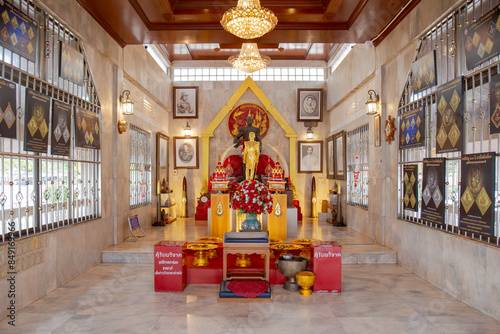 Chumphon, Thailand - May 31, 2024: Monument Krom Luang Chumphon Khet Udomsak Shrine photo