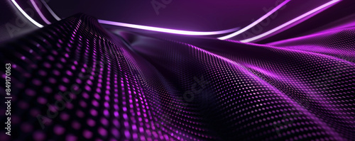 Futuristic carbon fiber background with neon purple highlights and textured surface: Strong and dynamic, adding a high-tech and industrial look photo