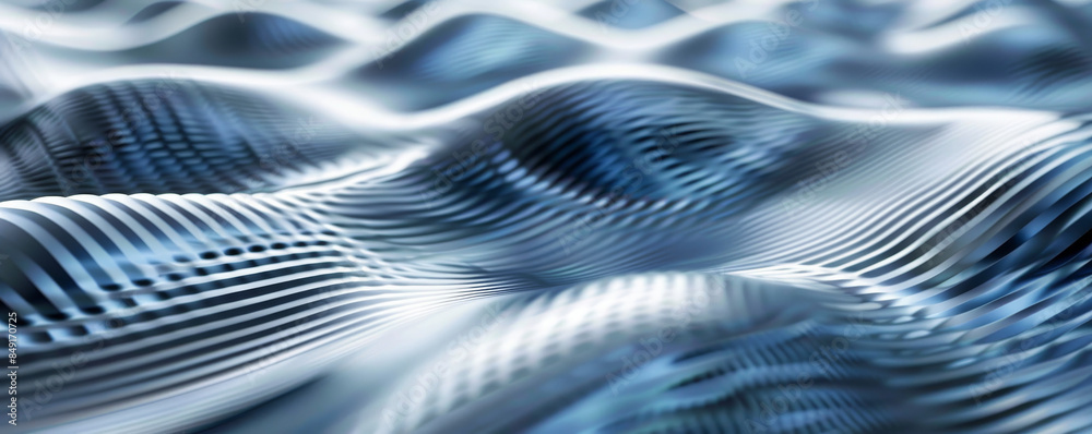 Futuristic silver and blue background with abstract wave patterns and metallic texture: Cool and sleek, ideal for modern and tech designs Futuristic silver and blue background with abstract wave patterns and metallic texture: Cool and sleek, ideal for modern and tech designs