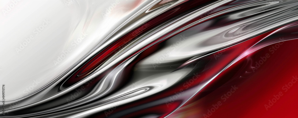 Futuristic silver and red background with smooth gradients and sleek finish: Cool and modern, ideal for tech or sci-fi designs Futuristic silver and red background with smooth gradients and sleek finish: Cool and modern, ideal for tech or sci-fi designs
