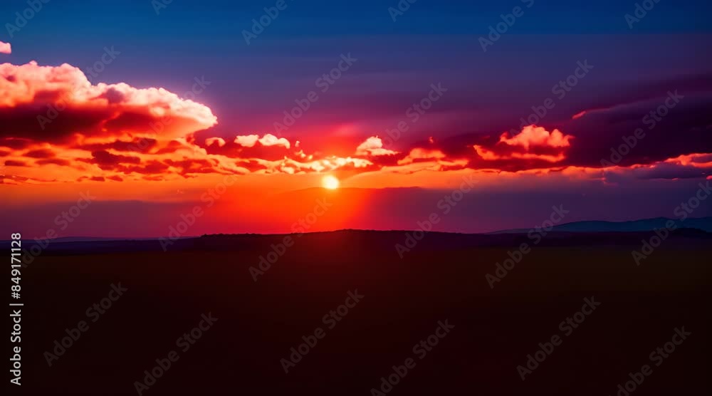 Sunset is the time when the sun disappears below the horizon line in the west