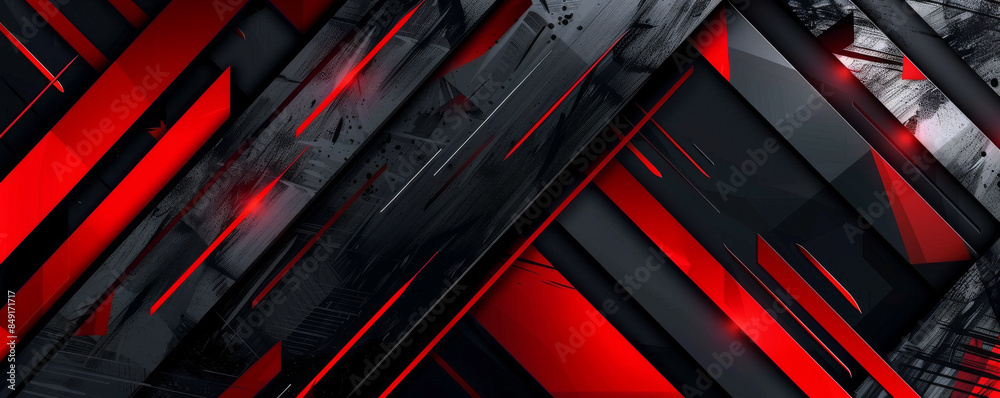 Modern abstract background with sharp angles and bold red and black colors: Striking and contemporary, perfect for a powerful and dynamic design Modern abstract background with sharp angles and bold red and black colors: Striking and contemporary, perfect for a powerful and dynamic design