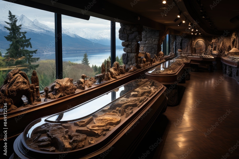 Chocolate Museum Room in Bariloche., generative IA