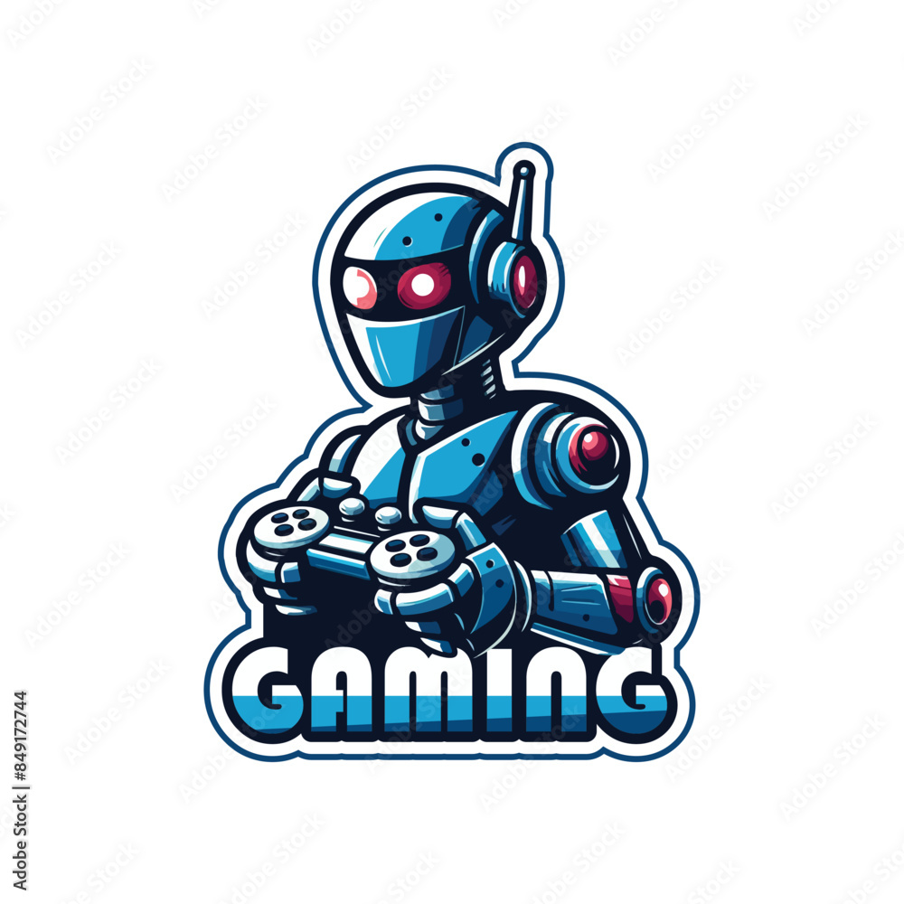 Gaming Robot Logo Mascot Design Gaming Robot Logo Mascot Design