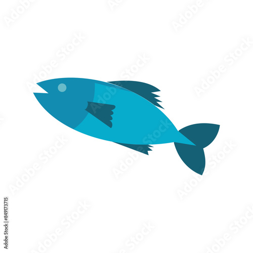 Fish icon isolated on white background for your web and mobile app design, Fish logo concept. Illustration element design with animal theme