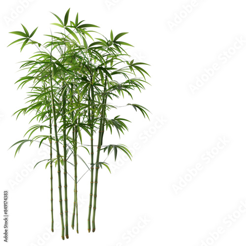 Vibrant bamboo plant with dense green foliage, representing growth, nature, and a serene atmosphere, ideal for indoor or outdoor decor. 