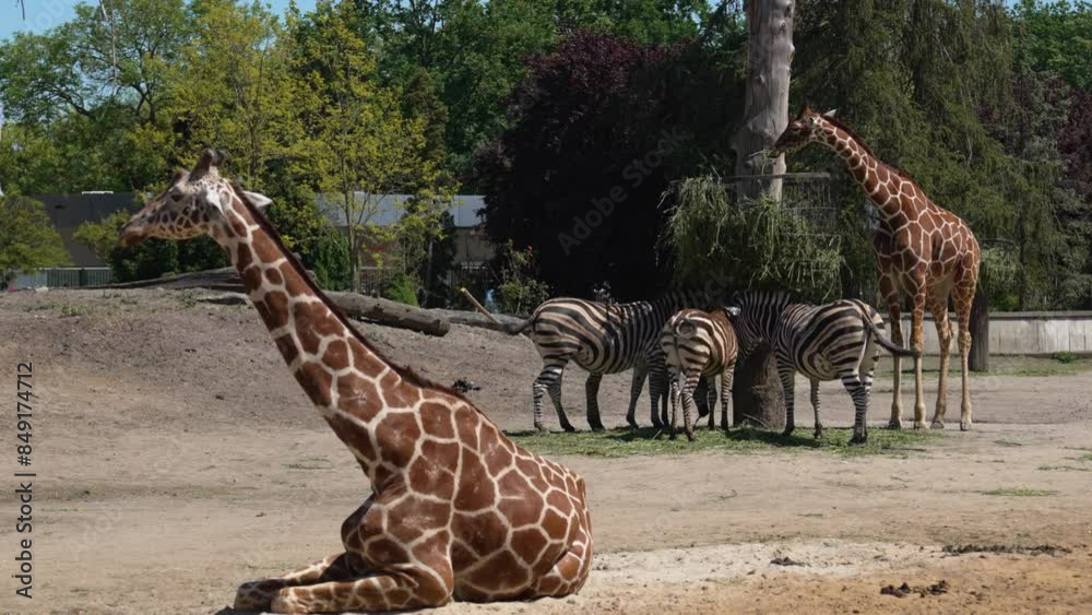 giraffe animal in the zoo