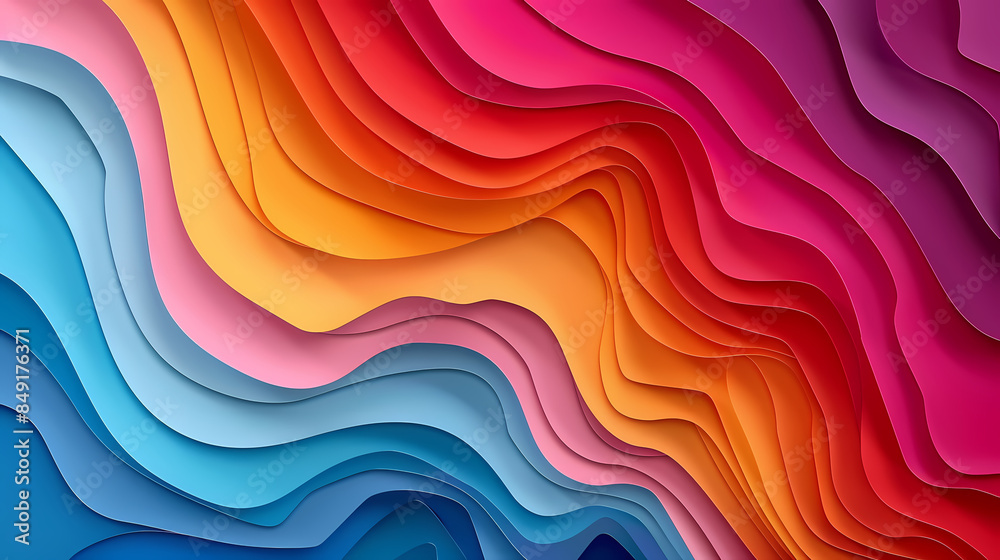 Abstract paper cut background design vector image Abstract paper cut background design vector image
