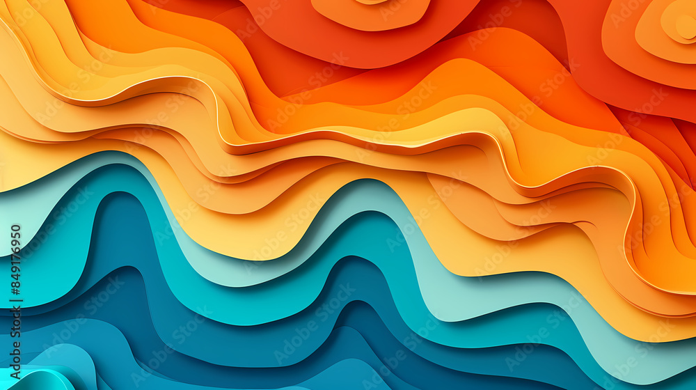 Abstract paper cut background design vector image Abstract paper cut background design vector image