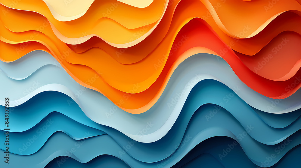 Fototapeta premium Abstract paper cut background design vector image