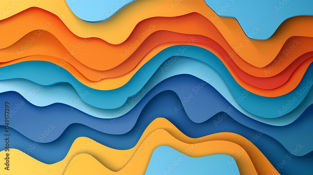 Abstract paper cut background design vector image Abstract paper cut background design vector image