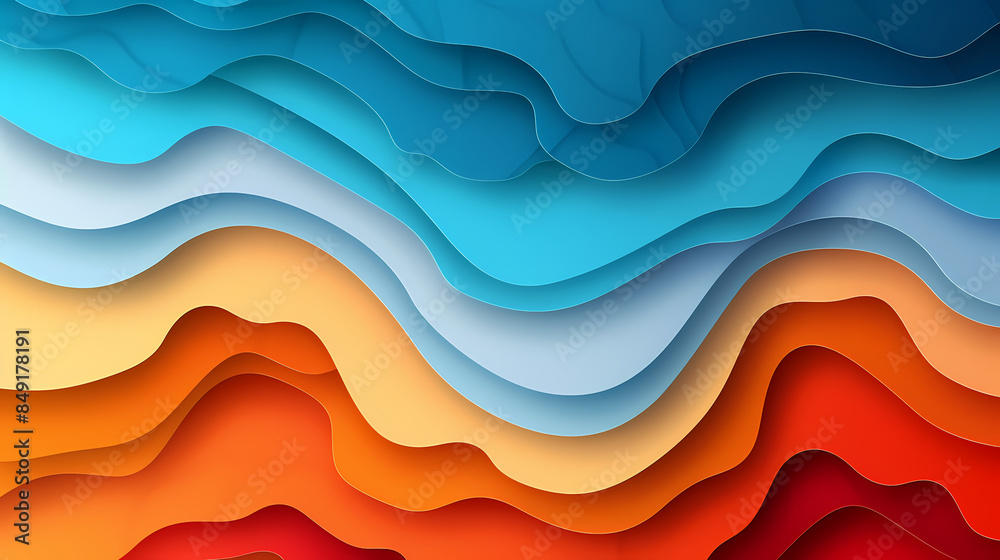 Abstract paper cut background design vector image Abstract paper cut background design vector image
