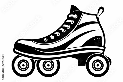 Rollerskate Shoes Hand Drawing,shoe, shoes, sport, footwear, fashion, vector, sneakers, illustration, skate, boots, ice, boot, 