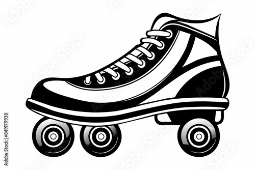Rollerskate Shoes Hand Drawing,shoe, shoes, sport, footwear, fashion, vector, sneakers, illustration, skate, boots, ice, boot, 