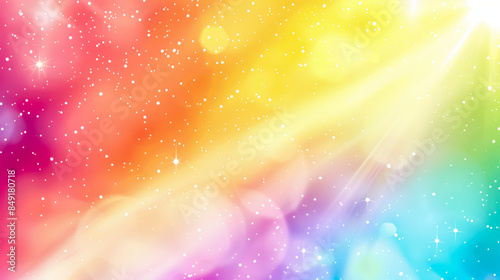 Rainbow background with bokeh