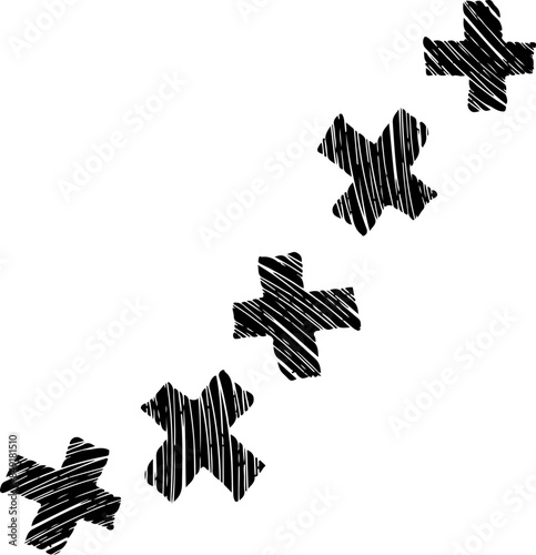 plus signs pattern vector silhouettes