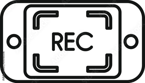 Smartphone recording video content with rec symbol displayed, representing mobile filmmaking and content creation