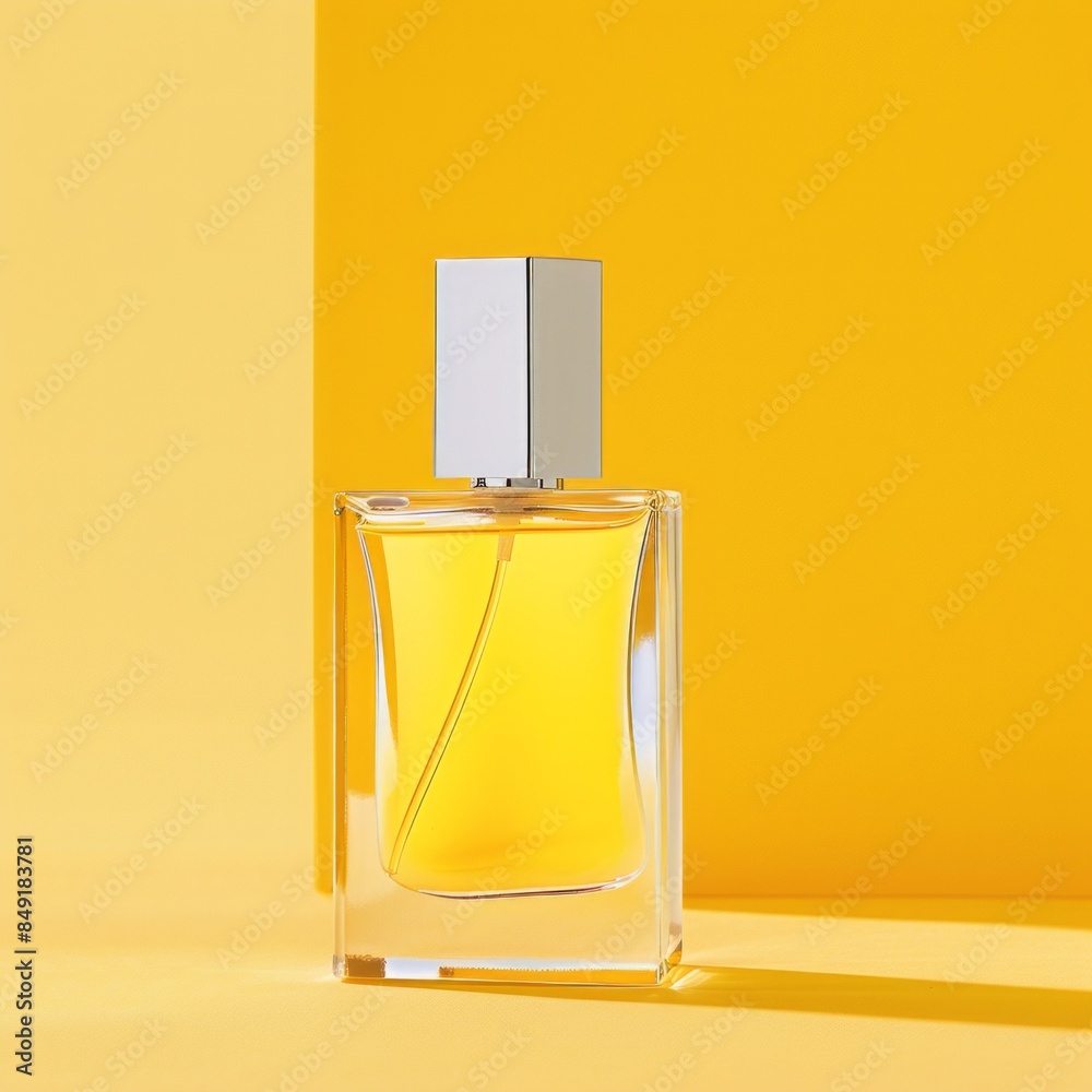 Simple perfume packaging mockup, minimalist background Simple perfume packaging mockup, minimalist background