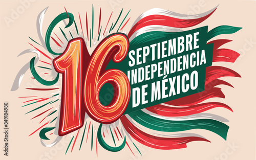 Mexico Independence Day Vector Logotype: Celebrating September 16th