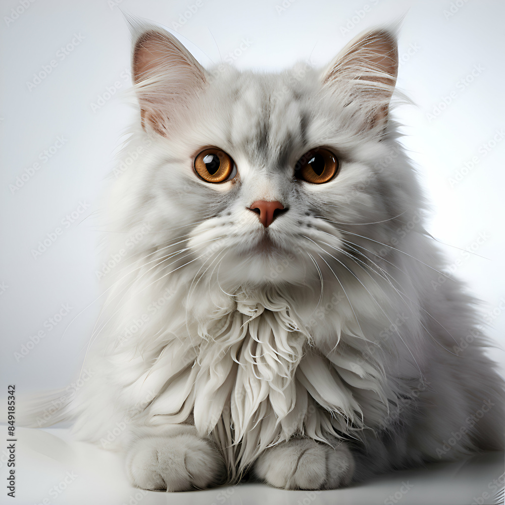 Portrait of a beautiful persian cat on a white background. Portrait of a beautiful persian cat on a white background.