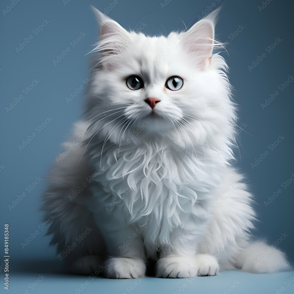 Studio photography of a scottish fold shorthair cat on colored backgrounds Studio photography of a scottish fold shorthair cat on colored backgrounds