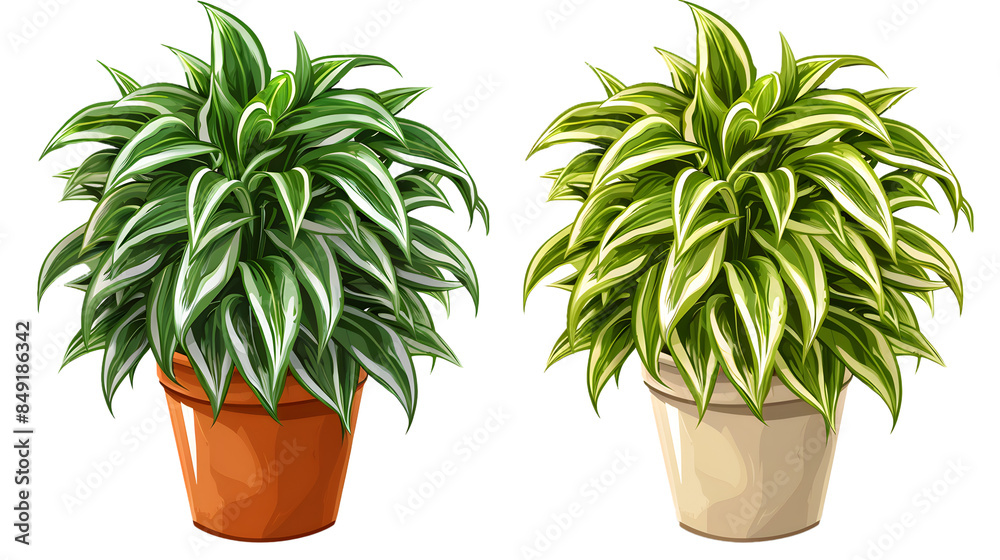 Obraz premium Plant in pot. Tropical Palm Tree, Green plant, cut out isolated on white or transparent background, PNG