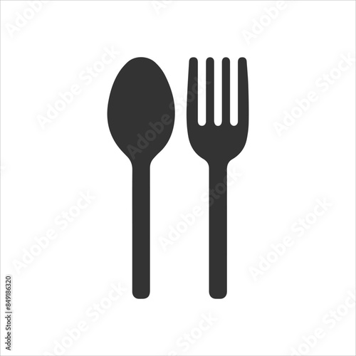 Fork and spoon icon restaurant cafe symbol vector image.eps