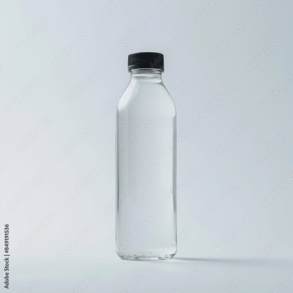 Mockup of bottle on a clean background with copy space Mockup of bottle on a clean background with copy space