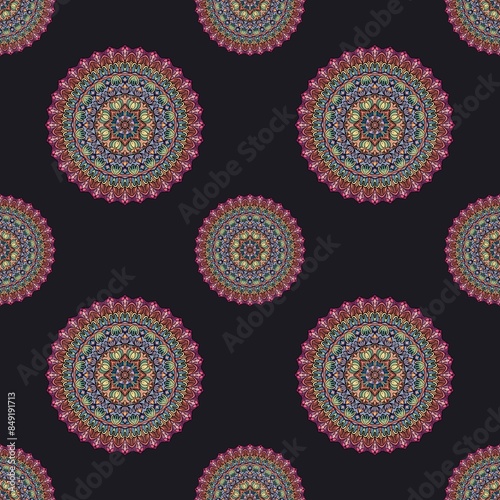 seamless pattern with mandala