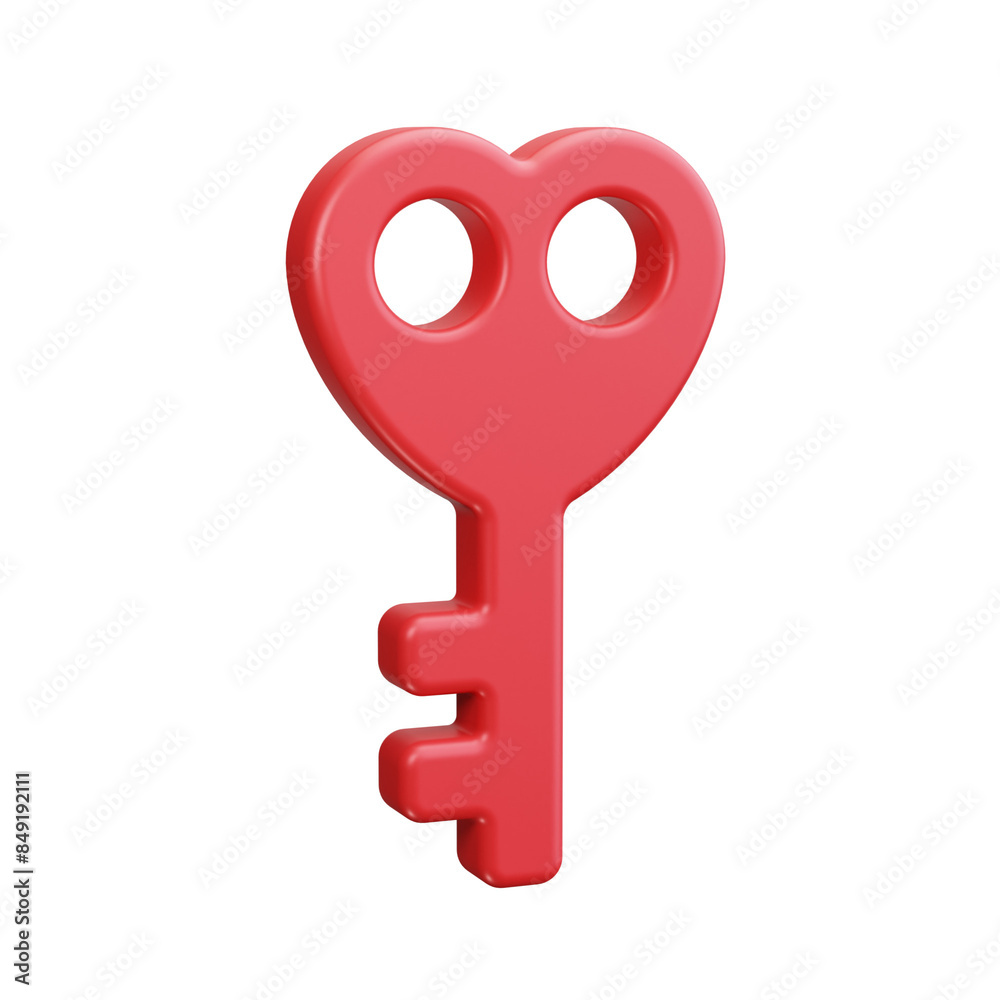 key 3d render icon key 3d render icon