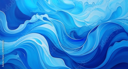 abstract gradient blue waves
