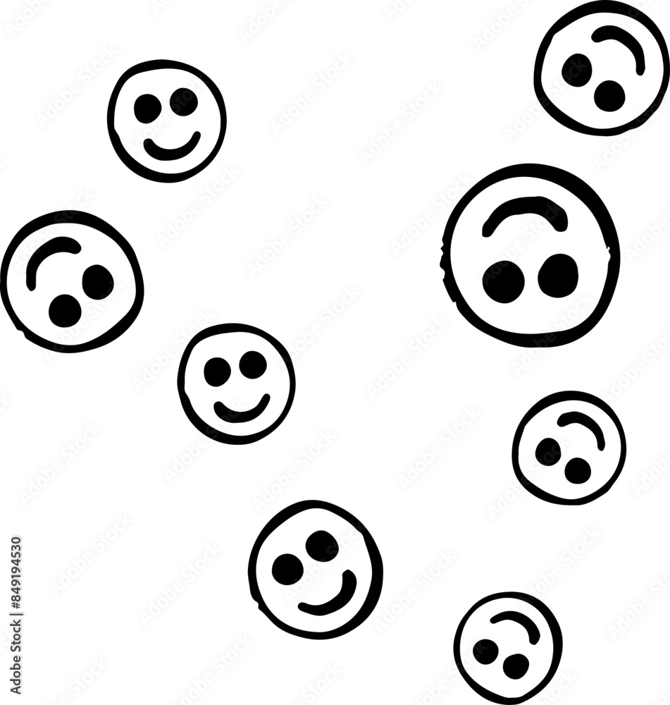 Smiling Emojis Decor. Smileys. Emoticons Pattern Smiling Emojis Decor. Smileys. Emoticons Pattern