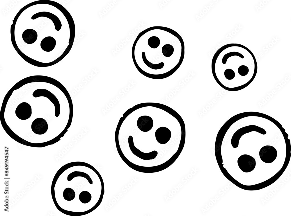 Smiling Emojis Decor. Smileys. Emoticons Pattern Smiling Emojis Decor. Smileys. Emoticons Pattern