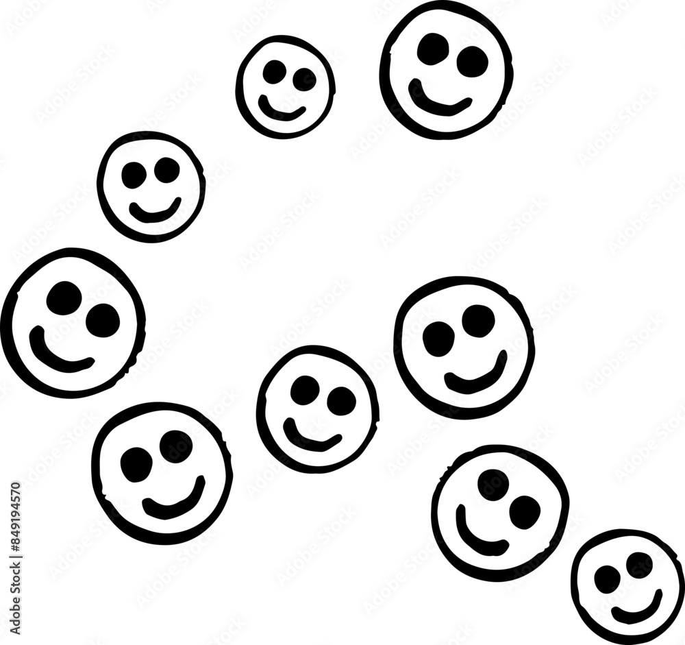 Smiling Emojis Decor. Smileys. Emoticons Pattern Smiling Emojis Decor. Smileys. Emoticons Pattern
