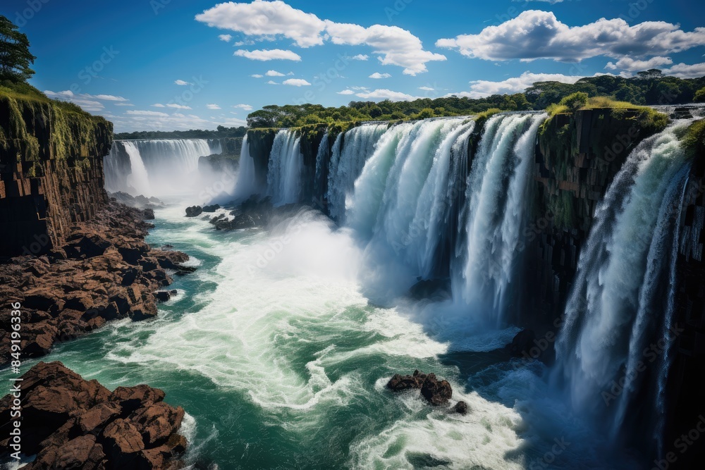 Stunning landscape Guatin canyon and thermal pools in Puerto Iguazú, Argentina., generative IA Stunning landscape Guatin canyon and thermal pools in Puerto Iguazú, Argentina., generative IA