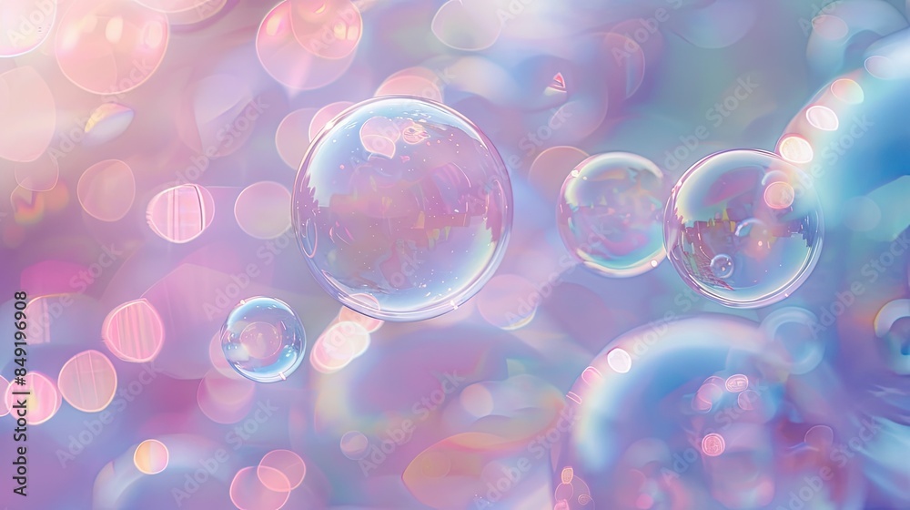 Soft-focus bokeh bubbles floating in a dreamy Soft-focus bokeh bubbles floating in a dreamy