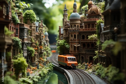Miniatur Wunderland Miniature city in Hamburg., generative IA
