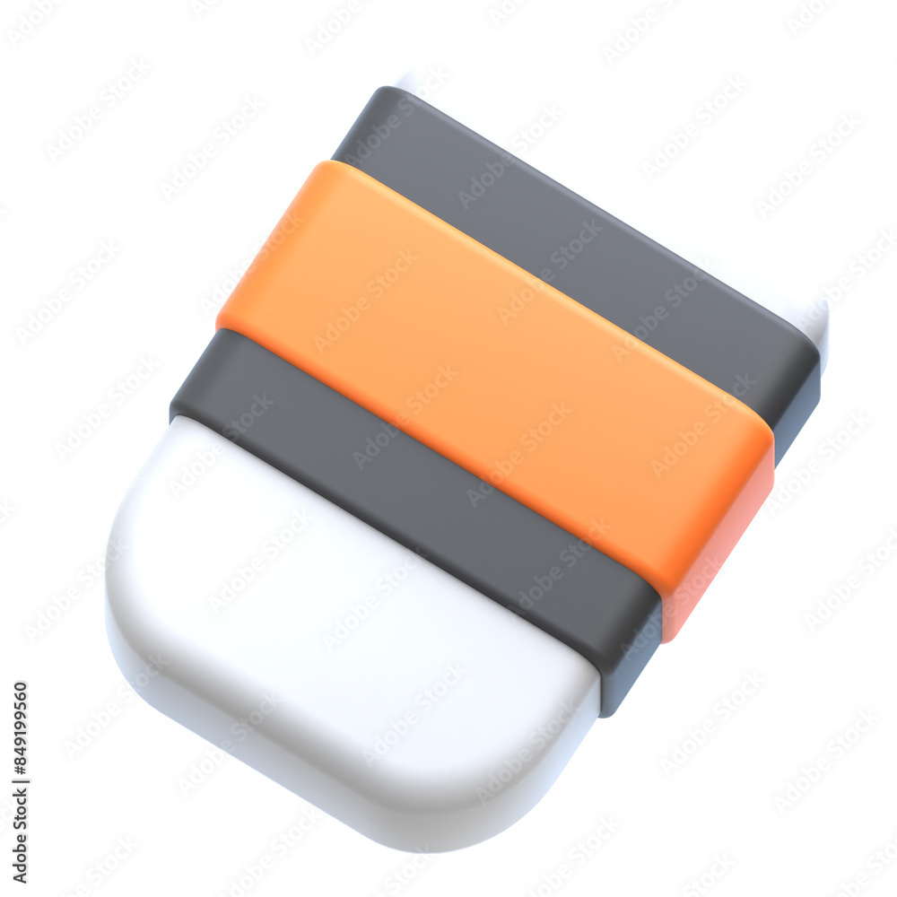 3d icon Eraser Tool, 3d illustration, 3d element, 3d rendering. 3d icon Eraser Tool, 3d illustration, 3d element, 3d rendering.