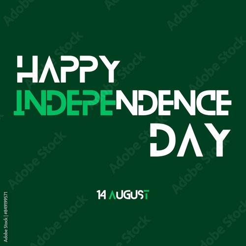 Happy Independence Day of Pakistan, Pakistan Independence Day Illustration, 14th August Pakistan Independence Day.