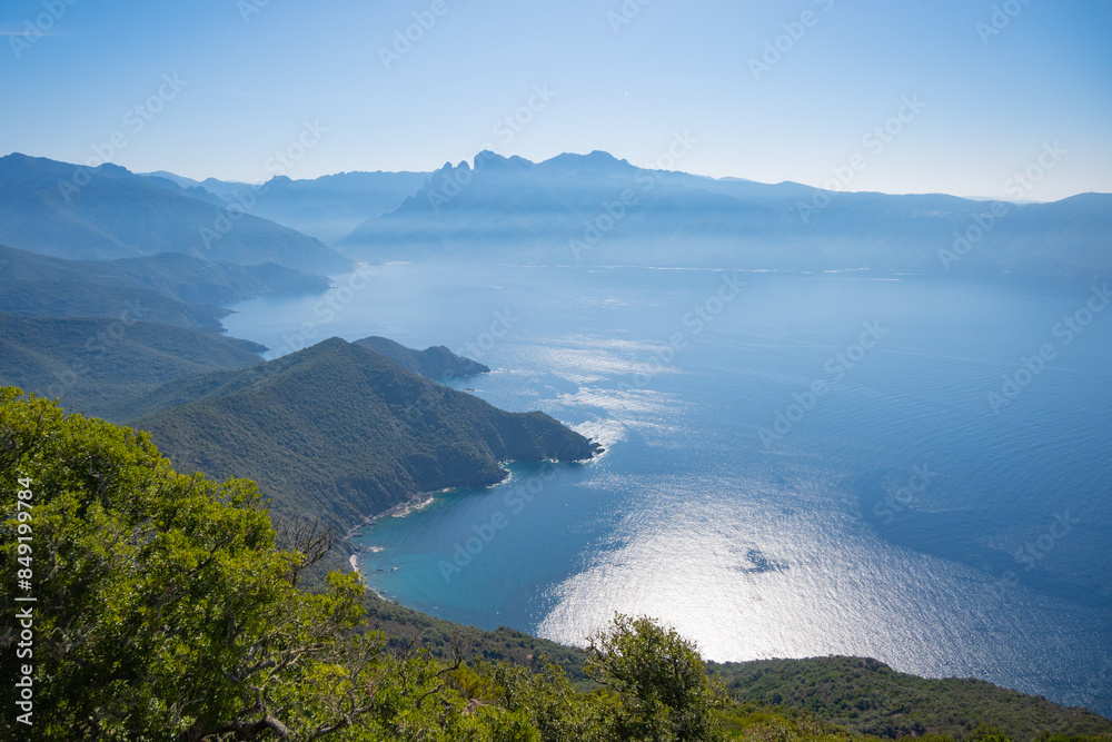 Coast side of Corsica on the Mediterranean Sea Coast side of Corsica on the Mediterranean Sea