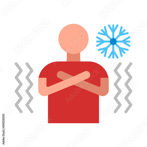 Hypothermia flat icon