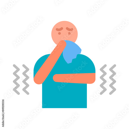 Cold Man flat icon