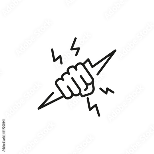 Power fist icon. Simple power fist icon for social media, app, and web design. Vector illustration.