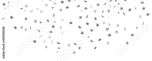 Silver star of confetti. Fa...