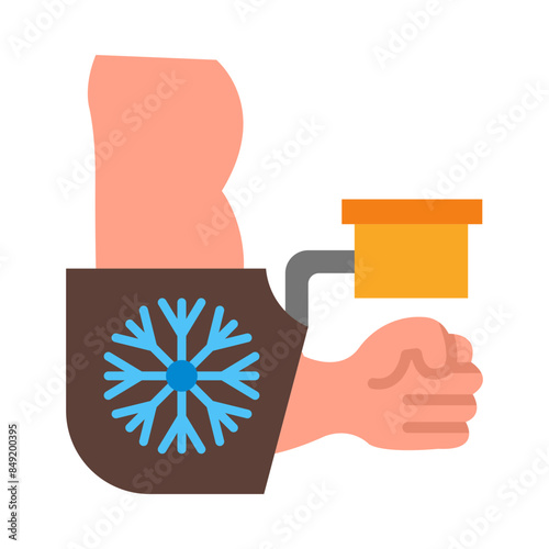 Cold Therapy Arm flat icon