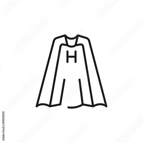 Cloak Hero icon. Simple cloak hero icon for social media, app, and web design. Vector illustration.