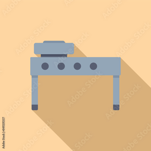 Factory conveyor belt transporting a product, representing industrial automation and manufacturing processes