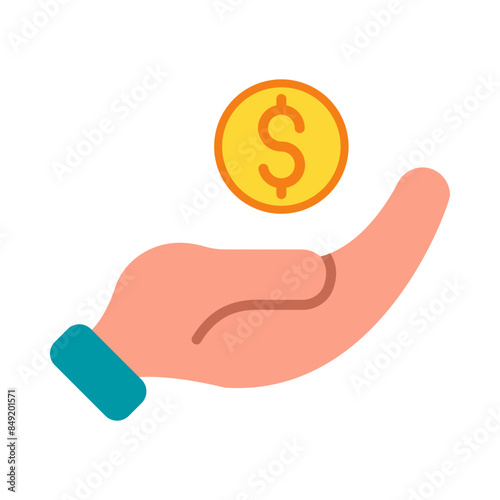 Hand Giving flat icon