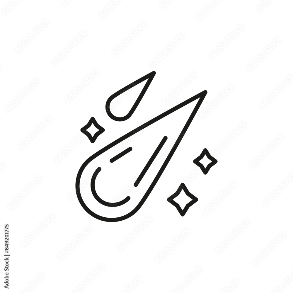 Meteor shower icon. Simple meteor shower icon for social media, app, and web design. Vector illustration.