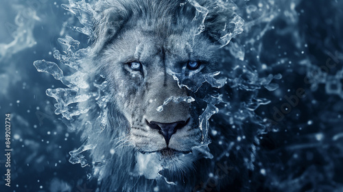 Leão elemental de gelo 